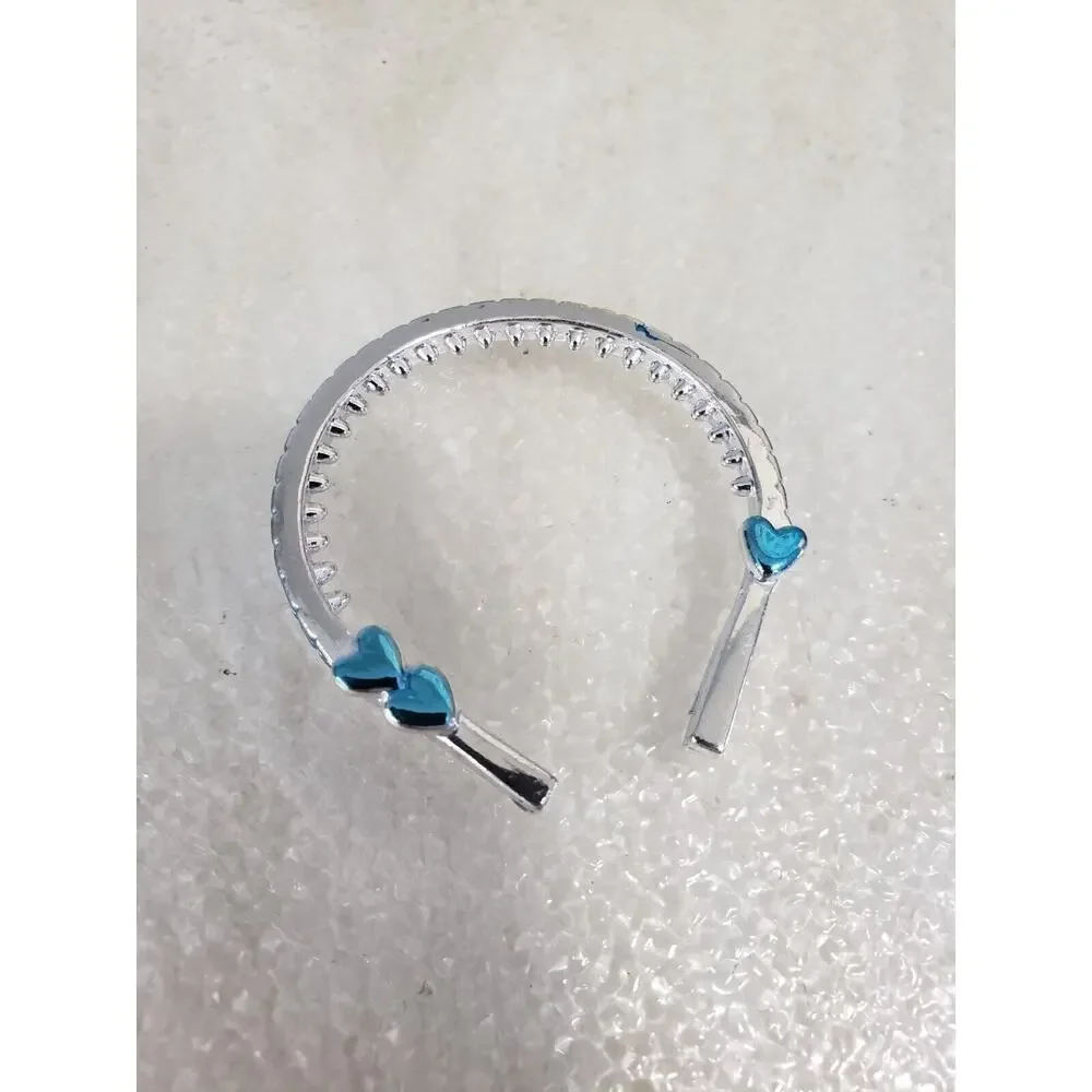 RARE Bratz accessory headband silver‎ blue sweetheart hearts meygan jade cloe